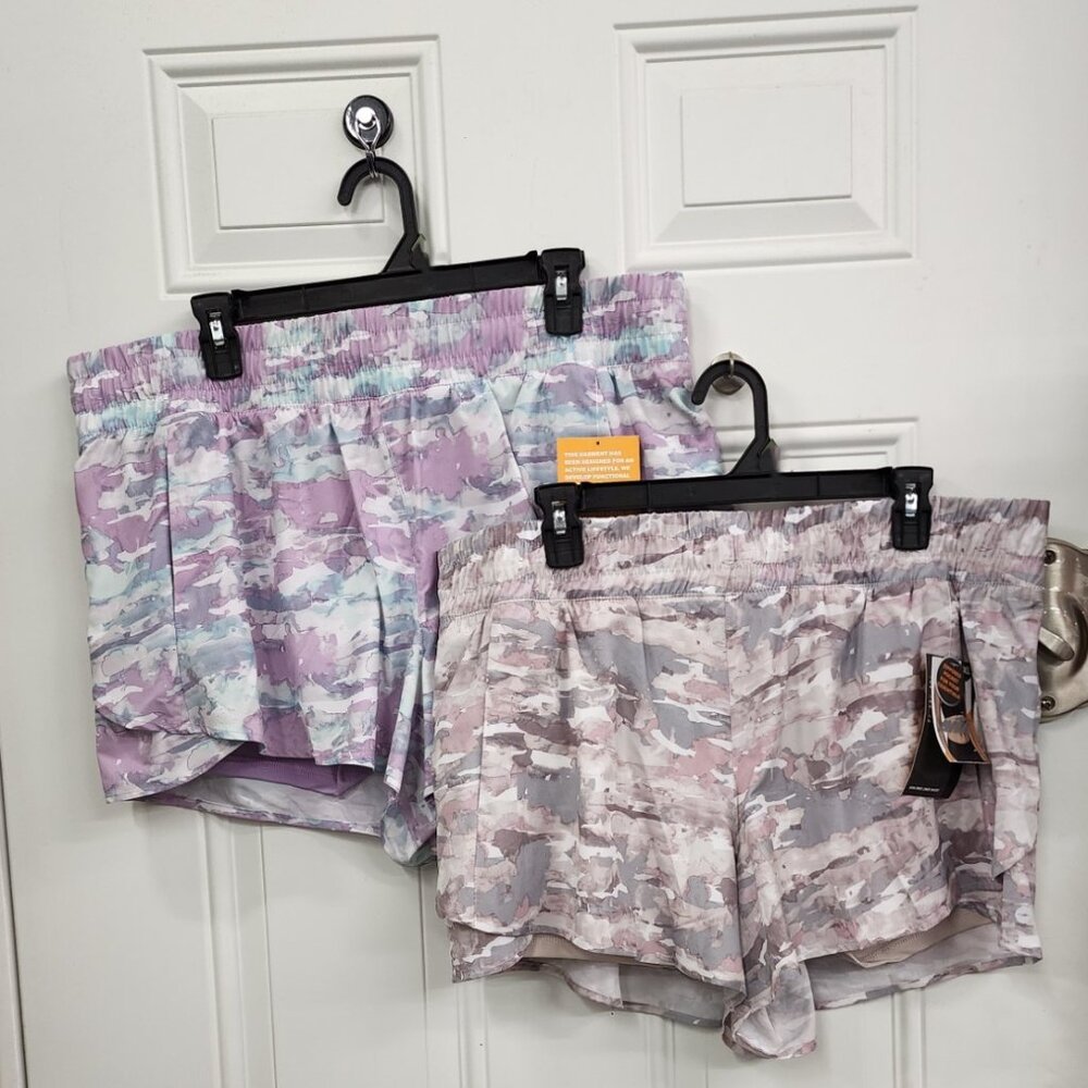 2 New Avia Bike Liner Shorts - Size XL 16-18 - Clover & Taupe